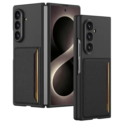 GKK For Samsung Galaxy Z Fold8 Ultra Case Hard PC Phone Cover with Slim Card Holder - Black