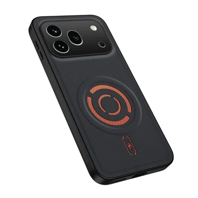 WANLONFENG pour Honor 600 Pro 5G Série KJB Étui Magnétique en Tissu Technique Texture PC+TPU Housse Antichoc - Noir