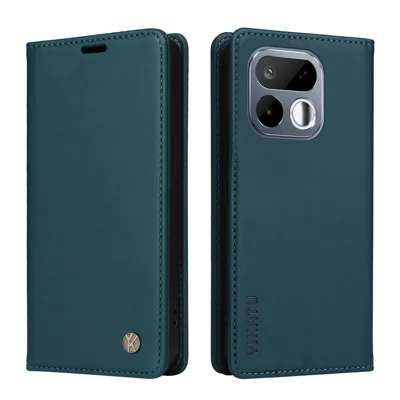 YIKATU pour Realme 16T 5G YK-001 Étuis pour Téléphone Fermeture Magnétique Housse en Cuir PU - Vert