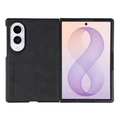 X-LEVEL Série Bojue-3 pour étui Samsung Galaxy Z Fold8 Cuir recouvert de PC + TPU Couverture arrière pour téléphone - Noir
