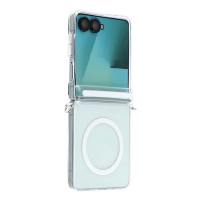 X-LEVEL para Samsung Galaxy Z Flip8 Capa Magnética Proteção de Dobradiça Capa Transparente em PC Cristalino - Transparente