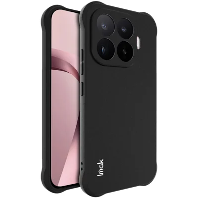IMAK voor Xiaomi 17T hoes TPU telefoonhoes Airbag schokbestendige bescherming - Mat zwart - Mat zwart