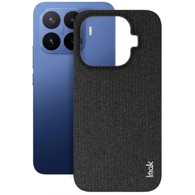 IMAK voor Xiaomi 17T Pro Ruiyi Serie Hoesje Stoffextuur Leer + PC Telefoonaanhang - Zwart