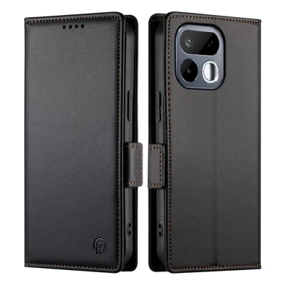 Coque de téléphone portefeuille en cuir PU avec support pour Realme 16T 5G - Noir