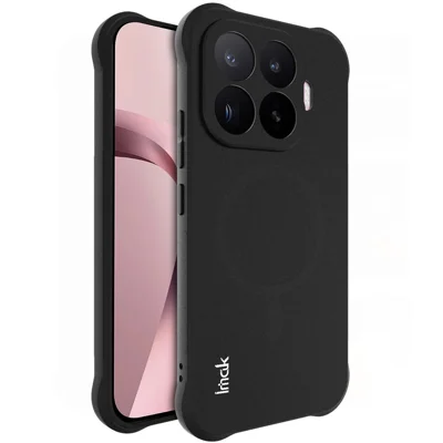 IMAK für Xiaomi 17T Magnetisches Case Stoßfestes Airbag TPU Handyhülle - Matt Schwarz