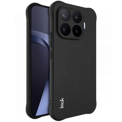 IMAK für Xiaomi 17T Pro Magnetisches Case Stoßfestes Airbag TPU Handyhülle - Matt Schwarz