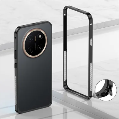 Obudowa typu bumper do Honor X80 Pro Max 5G, obudowa z ramką metalową i ochroną obiektywu zapewniająca odprowadzanie ciepła – Czarny
