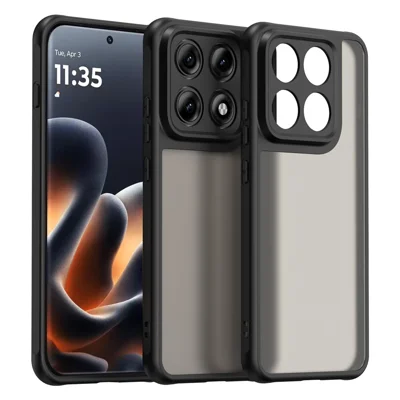 Obudowa do Motorola Edge 70 Pro+ 5G / Edge 70 Pro 5G, odporna na upadek z poduszkami powietrznymi, matowa przeźroczysta tylna pokrywa PC + TPU - Czarna