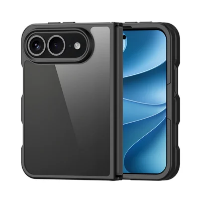 DUX DUCIS for iPhone Duo Aimo Series PC + TPU Clear Back Phone Cover (REACH Certification) - Black
