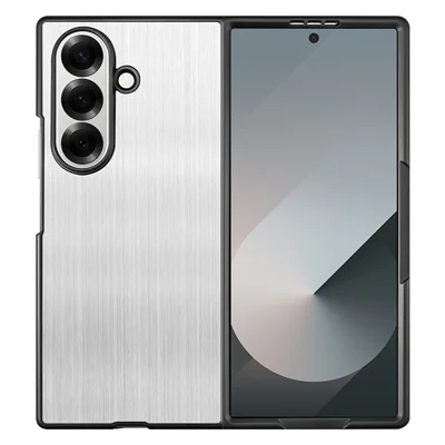 For Samsung Galaxy Z Fold8 Ultra Case Protective Stainless Steel + PC Phone Cover - Silver