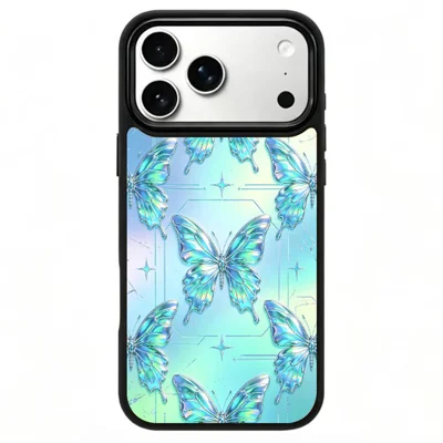 For iPhone 17 Pro Magnetic Case Sweet Garden Art Series UV Pattern Print PC + Silicone Phone Cover - ZX0056