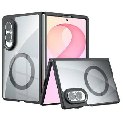 Прозрачный магнитный чехол для Samsung Galaxy Z Fold8, ударопрочный чехол из ТПУ + поликарбоната - прозрачный