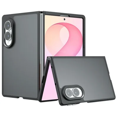 Für Samsung Galaxy Z Fold8 Hülle Skin-Touch TPU + PC Matt Handy-Rückseite - Transparent Schwarz