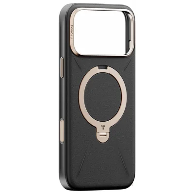 TORRAS Ostand Q3 VegSkin Series For iPhone 18 Pro Max / 17 Pro Max Case Compatible with MagSafe Kickstand Phone Cover - Black
