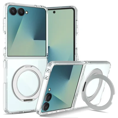 Cover magnetico per Samsung Galaxy Z Flip8 2,0 mm resistente ai graffi in TPU + PC - Trasparente
