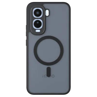 Cover magnetica per vivo iQOO Z11 5G / T5 Pro 5G, custodia touch TPU + PC con finitura opaca - Nero
