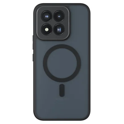 لـ Xiaomi 17 Max غطاء مغناطيسي TPU + PC بملمس ماتي وملمس لمس للهاتف - أسود