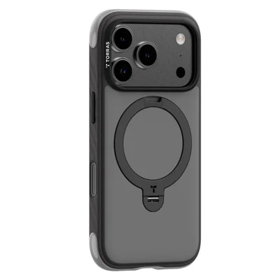 TORRAS Ostand Q3 Rugged Series for iPhone 18 Pro / 17 Pro Magnetic Case Rotating Kickstand TPU + PC Phone Cover - Black