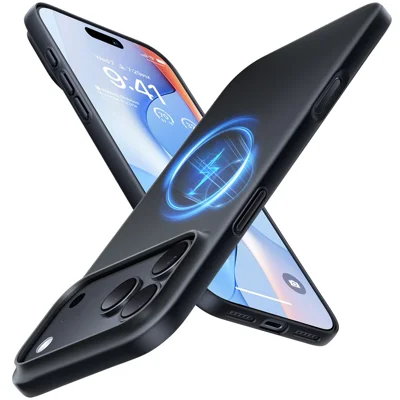 TORRAS OriginFit-Mag Série pour iPhone 18 Pro Max / 17 Pro Max Coque Compatibles avec MagSafe, Coque Rigide en PC Anti-chocs - Noir
