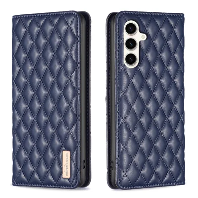  BINFEN COLOR for Samsung Galaxy A18 5G / Galaxy A17 5G / Galaxy A17 4G / Galaxy A26 5G / Galaxy A18 4G Case with Card Holder  PU Leather Phone Stand Cover - Blue