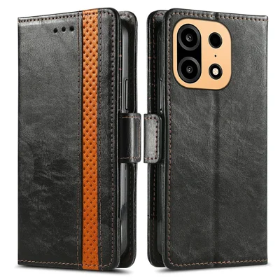 CASENEO Coque pour OnePlus Turbo 6X Pro 5G en Cuir PU avec Support et Portefeuille, Protection RFID - Noir