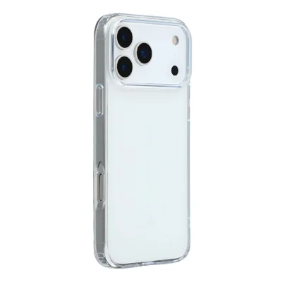 MUTURAL pour iPhone 18 Pro / 17 Pro Étui Bord Arrondi Coque Transparente en TPU + PC - Transparent