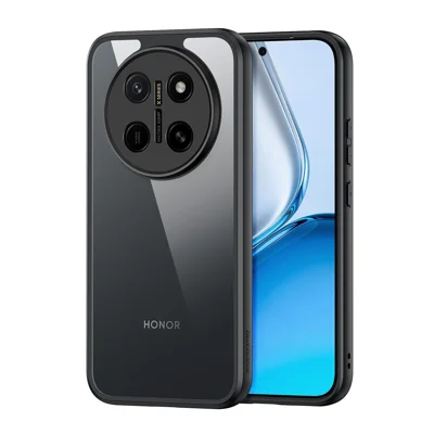 DUX DUCIS dla Honor X80 Pro Max 5G Seria Aimo Przezroczysta obudowa z PC + TPU (certyfikat REACH) - Czarny