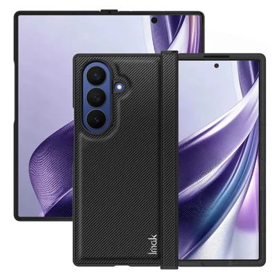 IMAK voor Samsung Galaxy Z Fold8 Ultra Ruiyi Serie Hoesje Koolstofvezelstructuur Leer + PC Telefoonhoes - Zoals Afgebeeld