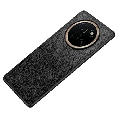 Obudowa do Honor X80 Pro Max 5G, tekstura litchi, powłoka z poliuretanu z tworzywa sztucznego PC + TPU, ochronna tylna pokrywa - Czarny