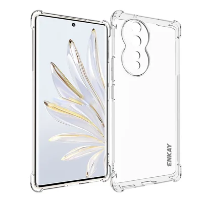 ENKAY HAT PRINCE Thickened Corners Phone Shell for Honor 80 5G, Anti-scratch TPU Phone Case Anti-slip Strip Edge Clear Cover