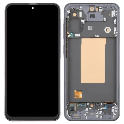 Écran LCD Grade C pour Samsung Galaxy A56 5G A566 et ensemble digitaliseur + cadre (technologie TFT) (sans logo) - Noir