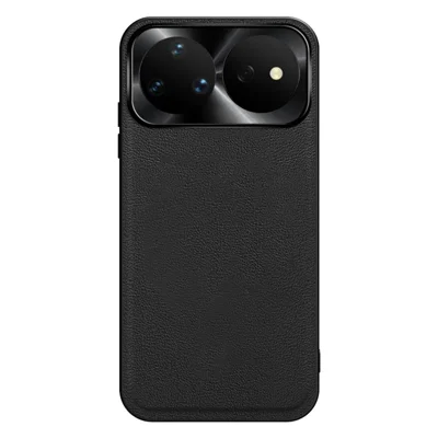 For Huawei nova 16 Pro 5G Case PU + TPU + PC Phone Back Cover with Metal Lens Frame - Black