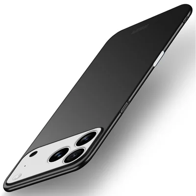 MOFI لجهاز iPhone 18 Pro غطاء هاتف سلسلة درع مات غطاء حماية رفيع جدًا من البولي كربونات - أسود