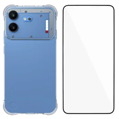  WANLONFENG for Nothing Phone (4b) WL Series Case 2.0mm TPU Phone Cover with Tempered Glass Film - Transparent
