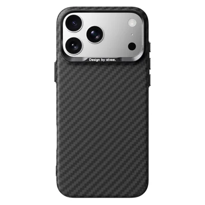 ABEEl لهاتف iPhone 18 Pro Max / 17 Pro Max غطاء مغناطيسي من مادة PC + TPU رفيع جدًا ومصمم بشكل بسيط - بملمس ألياف الكربون