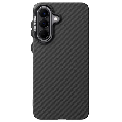 ABEEl per Samsung Galaxy A57 5G Custodia Magnetica in PC + TPU, Cover Ultrasottile Minimalista - Motivo Intrecciato + Texture Fibra di Carbonio - Texture Fibra di Carbonio