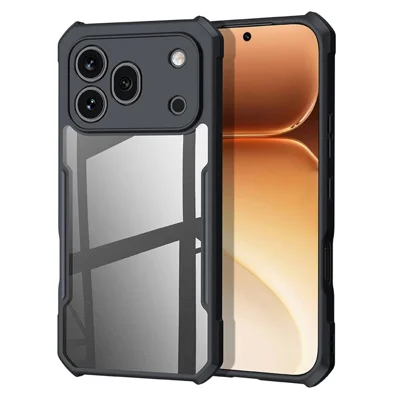 XUNDD Für Honor 600 Pro 5G Hülle Sturzsicher TPU + Acryl Transparente Handyhülle – Schwarz