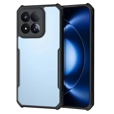 XUNDD Für Xiaomi 17 Max Tasche, stoßfest TPU + Acryl, transparente Rückseite Handyhülle - Schwarz