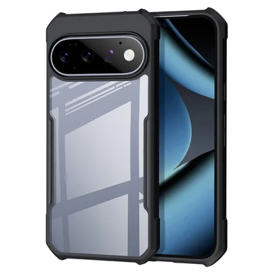 XUNDD pour Google Pixel 11 Pro / Étui pour Pixel 11, housse de protection antidéflagrante en TPU + acrylique transparent - Noir