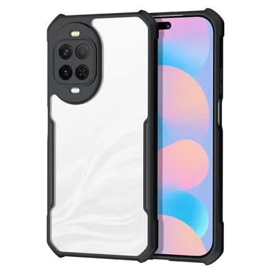 XUNDD Für Huawei nova 16z 5G / nova 15 5G Tasche Stoßfest TPU + Acryl Transparente Rückseite Handyhülle - Schwarz