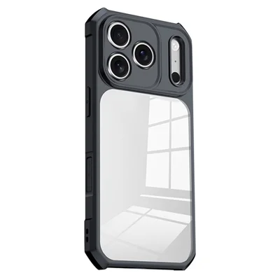 XUNDD чехол для iPhone 18 Pro Max / 17 Pro Max, защищенный чехол из прозрачного акрила + TPU — черный