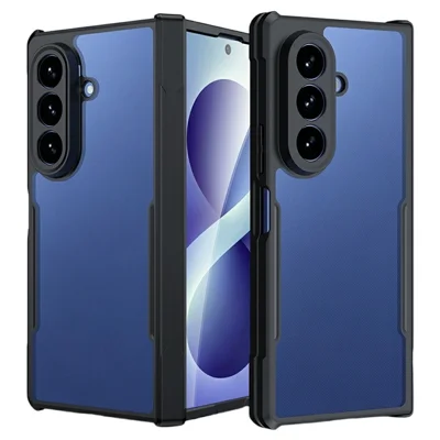XUNDD For Samsung Galaxy Z Fold8 Ultra Case Dropproof TPU + Acrylic Clear Back Phone Cover - Black