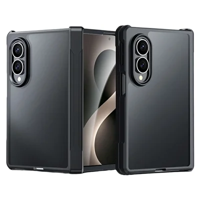 XUNDD Hülle für Samsung Galaxy Z Fold8, stoßfest, TPU + Acryl, transparente Rückseite, Handyhülle - Schwarz