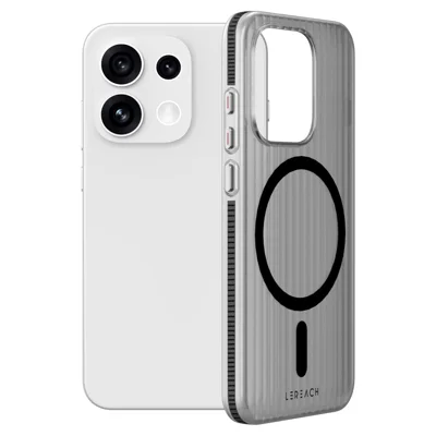 LEREACH TOC-serie til Oppo Reno16 5G (Global) / Reno16 Pro 5G (Global) Magnetisk hylse med strømmende gitter PC-telefonbeskyttelse - Sort