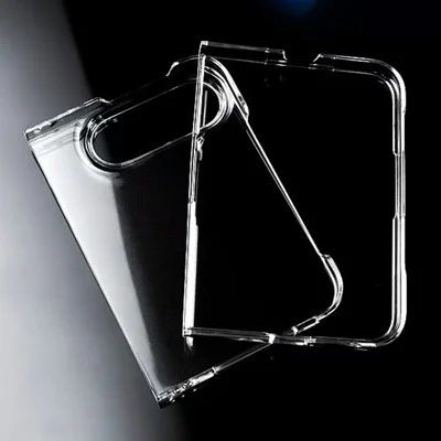 Für iPhone Fold Hülle Slim Hart-PC stoßfestes Handy-Backcover - Transparent