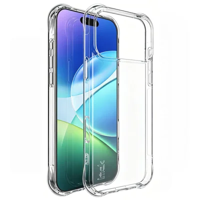 IMAQ لجهاز iPhone 18 Pro غطاء واقي من مادة TPU شفاف بتصميم وسادة هوائية مضادة للصدمات