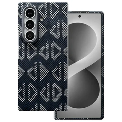 For Samsung Galaxy Z Fold8 Ultra Magnetic Case Geometrisk Mønster Aramidfiber Telefontaske med Metalobjektivramme / Forramme