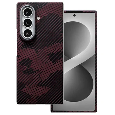 For Samsung Galaxy Z Fold8 Ultra Magnetic Case Camouflage Pattern Aramid Fiber Phone Cover with Metal Lens Frame  /  Front Frame