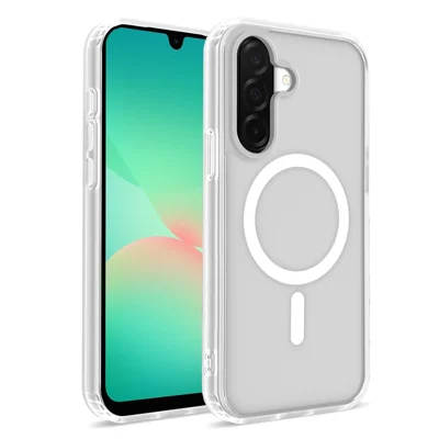 Til Samsung Galaxy A18 5G / A18 4G / A26 5G / A17 5G / A17 4G Magnetisk Case 2,0 mm TPU PC Skærmtilførsel Med Berøringsfølsom Belægning - Hvid