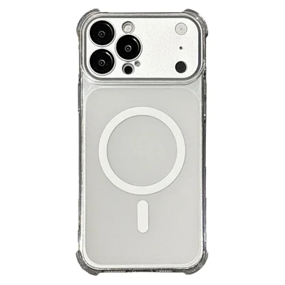 Etui magnetyczne do iPhone 18 Pro Max / 17 Pro Max z demontowalną osłoną obiektywu, przezroczysta pokrywa z tworzywa TPU, antypoślizgowa, odporna na wstrząsy